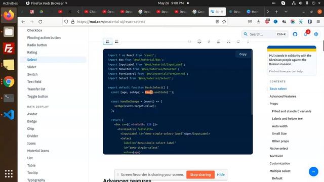 React Material UI Tutorial : Select Box смотреть онлайн
