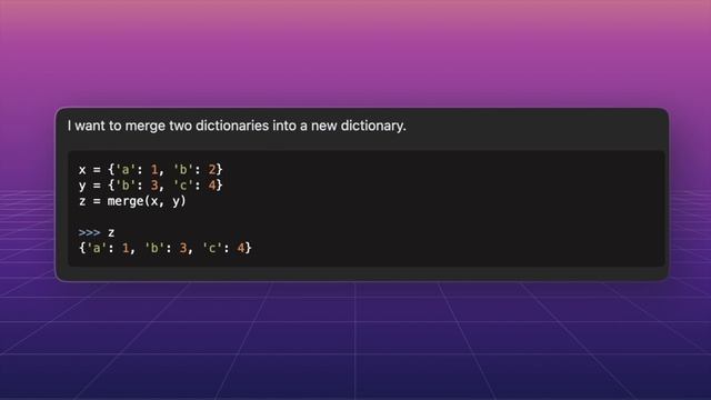 Merge two dictionaries in a single expression using Python смотреть онлайн