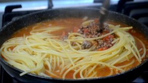 Паста с томатным соусом и фаршем - Вкуснейшие спагетти на каждый день!