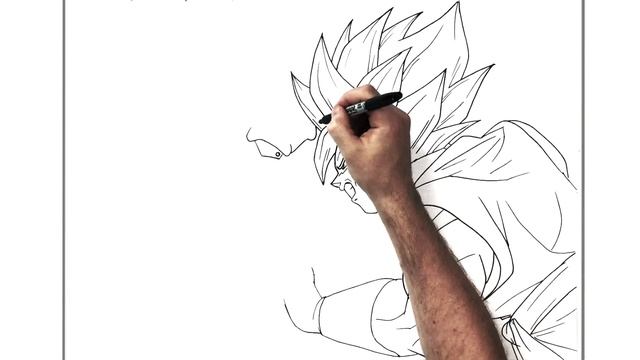 How To Draw Goku SSJ Blue Vs Golden Frieza | Step by Step | Dragnball смотреть онлайн
