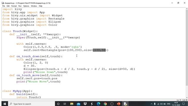 SHAPES PRIMITIVES USING KIVY IN PYTHON смотреть онлайн