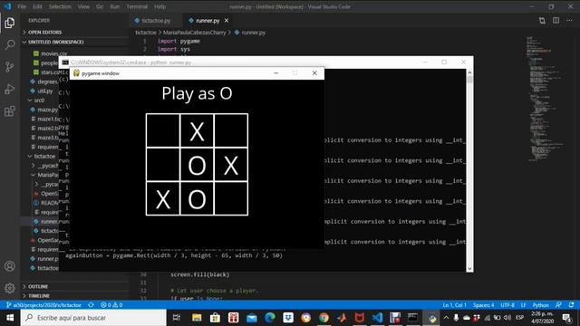 Project 0b - TicTacToe - CS50's Introduction to Artificial Intelligence with Python смотреть онлайн