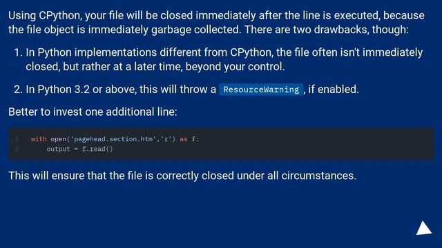 open read and close a file in 1 line of code смотреть онлайн