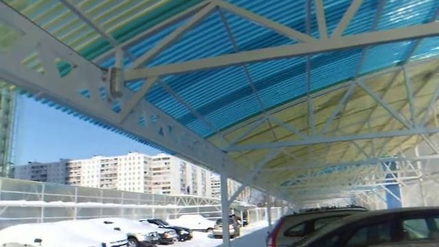 навесы из поликарбоната и Ондекса