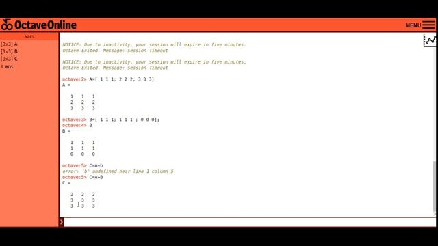 Octave Tutorial on Basic Matrix Operations смотреть онлайн