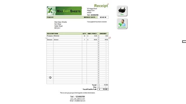 Quote Invoice Receipt Generator Spreadsheet смотреть онлайн