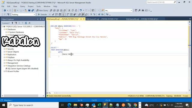Parse or Read JSON Data in SQL using OPENJSON смотреть онлайн