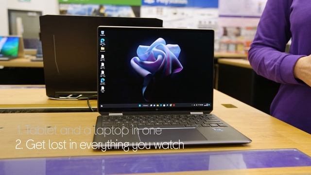 HP Spectre x360 14-ef0500sa 13.5" 2 in 1 Laptop - Intel® Core™ i7, 1 TB SSD, Black - Quick Look смотреть онлайн