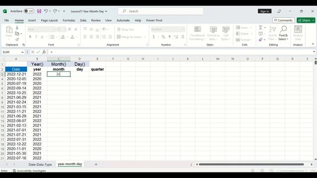 5-Minute Excel Lesson 27 (Date Functions) смотреть онлайн