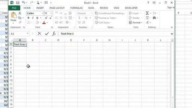 Microsoft Excel - Adding a Return in a Cell смотреть онлайн