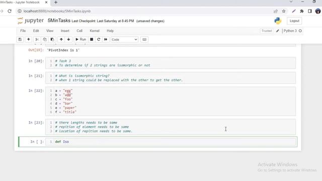 5 min Task 3 - Isomorphic Strings #Python #programming #automation #codingforkids #coding смотреть онлайн