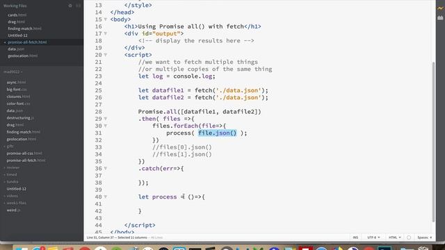 Combining fetch and the Promise all Method смотреть онлайн