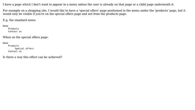 Drupal: How to display a menu items for a node but not for it's parent? смотреть онлайн