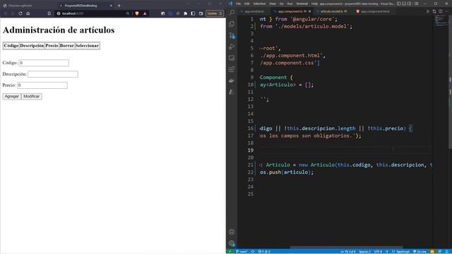 Angular Curso: 19 Agregar al Arreglo articulos de AppComponent Artículos desde la Vista HTML смотреть онлайн
