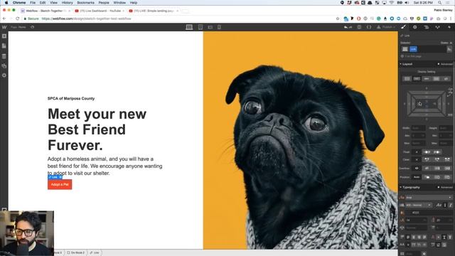 LIVE: Simple landing page with Webflow + InVIsion Studio смотреть онлайн