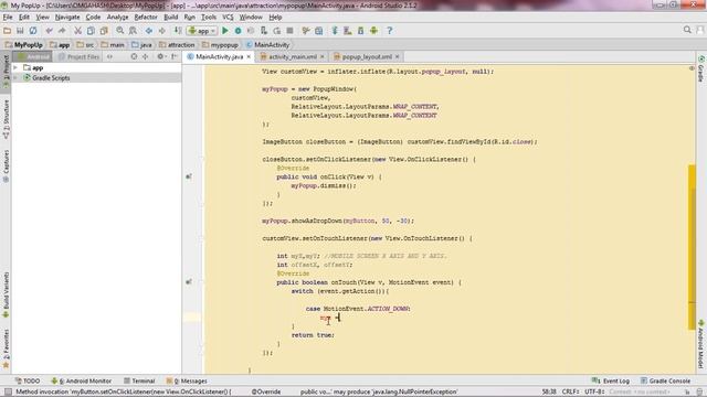 Android studio tutorial - How to implement floating popup window in Android. смотреть онлайн