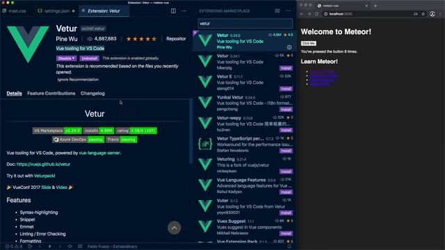 02: [Meteor + Vue] VSCode: initial settings смотреть онлайн