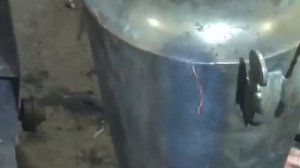 Ремонт трещины в теле самовара при помощи твердого припоя