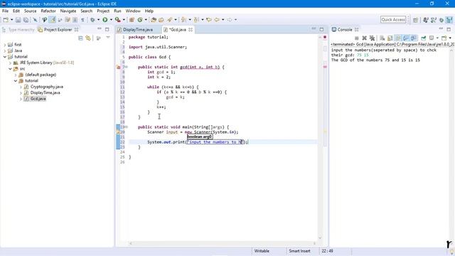 How to write Java code that finds the greatest common divisor смотреть онлайн