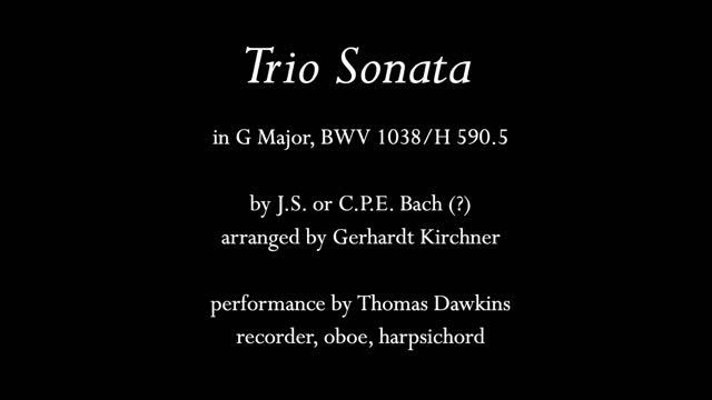 Goldberg: Trio Sonata in G Major (recorder, oboe, harpsichord) (formerly BWV 1038) смотреть онлайн