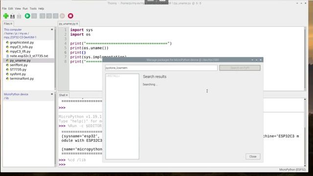Install MicroPython ported packages in Thonny смотреть онлайн