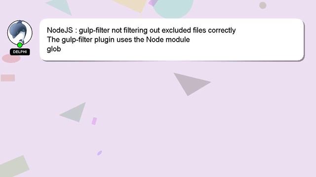 NodeJS : gulp-filter not filtering out excluded files correctly смотреть онлайн