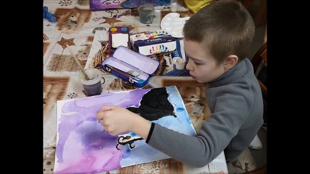 ИЗО-студия "Рисуем вместе". Мастер-класс. Библиотека мкрн. "Депо". смотреть онлайн