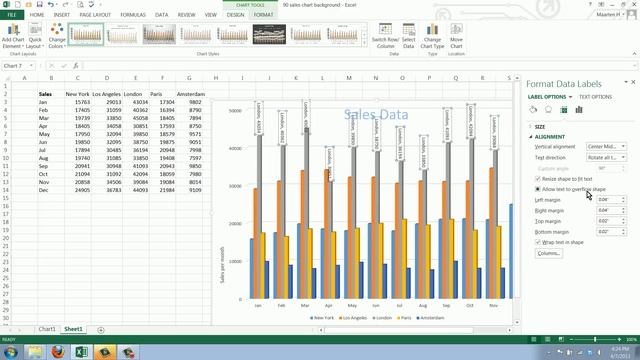How to Add Data Labels to your Excel Chart in Excel 2013 смотреть онлайн