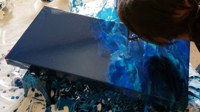 COOL EFFECTS! Midnight Ocean Wave - Adding Alcohol to Your Acrylic Pouring Painting смотреть онлайн