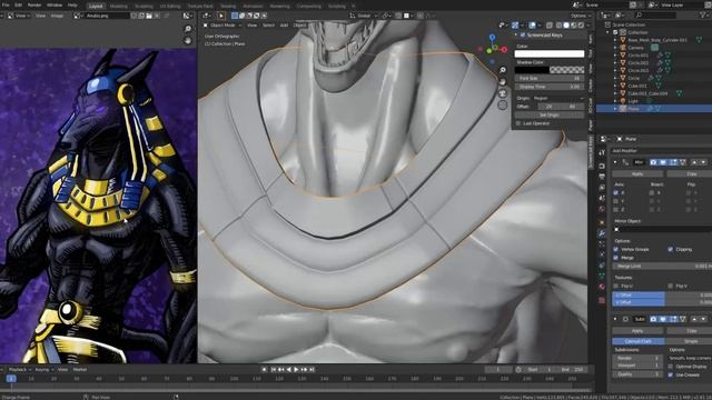 Blender (2.81) How To Create Accessories Part 2: Creating Anubis 7 смотреть онлайн