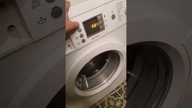 Cтиральная машина бош, сименс сброс ошибки f21.причины, неисправности смотреть онлайн