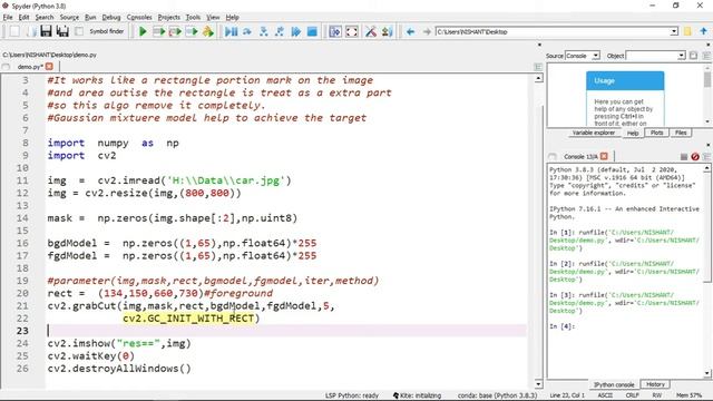 Lecture 38 - Grabcut Algorithm for background Change | Image Processing |Computer Vision| OpenCV смотреть онлайн