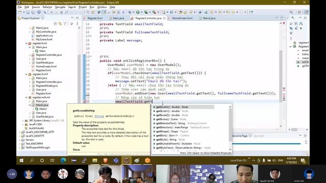 Hướng dẫn viết UD đăng ký user dùng FXML và SceneBuilder_2 смотреть онлайн