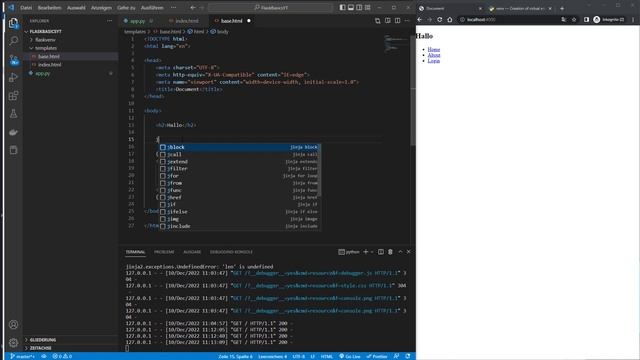 Web Development mit Flask Tutorial - Flask & Jinja2 Basics смотреть онлайн
