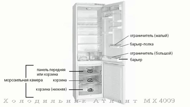 Холодильник АТЛАНТ ХМ 4009 смотреть онлайн