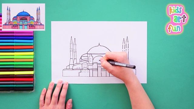 How to draw Hagia Sophia, Istanbul смотреть онлайн
