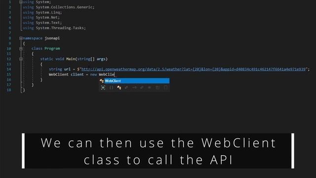Using JSON APIs In C# смотреть онлайн