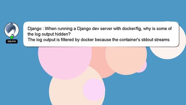 Django : When running a Django dev server with docker/fig, why is some of the log output hidden? смотреть онлайн