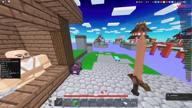 Roblox Bedwars Exploiting With Vape V4 (Script In Desc) смотреть онлайн