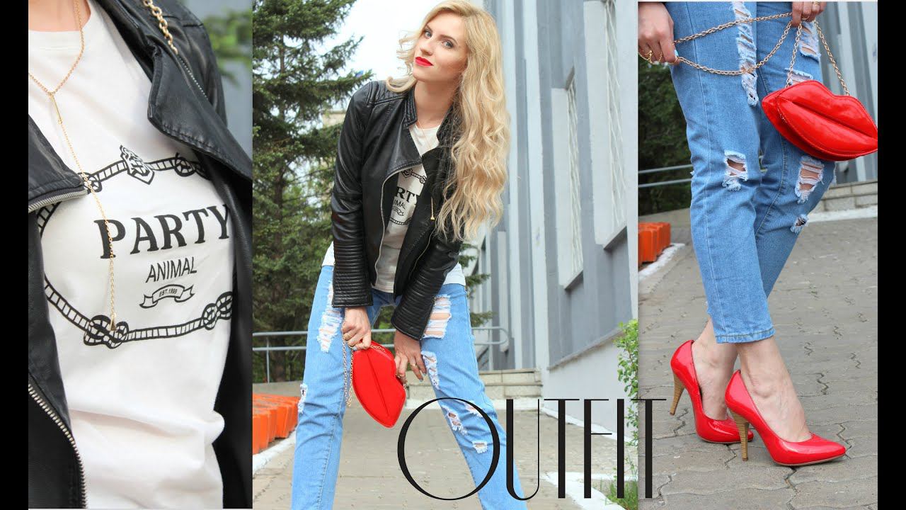OOTD Красные губы RED LIPS смотреть онлайн