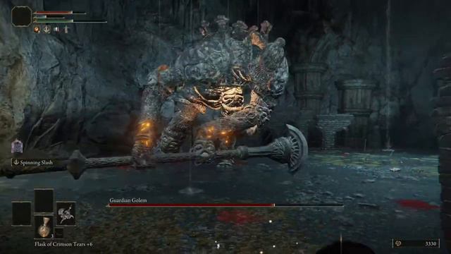 Lvl 1 Vs Guardian Golem [Highroad Cave] - Elden Ring смотреть онлайн