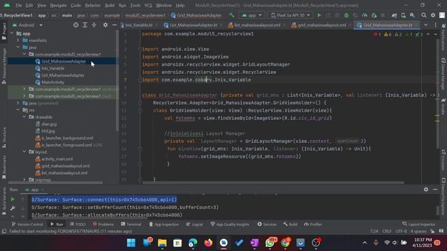 RecyclerView Kotlin Mode Grid смотреть онлайн
