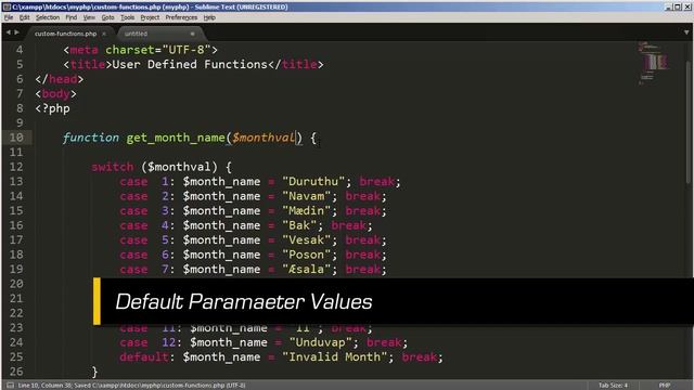 User-Defined Functions - PHP with MySQL Tutorial in Sinhala - Part 18 смотреть онлайн