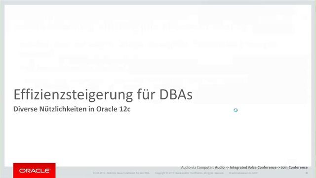 12cjetzt DBA: Nützlich. Neue Funktionen für den DBA. Webinar6 смотреть онлайн