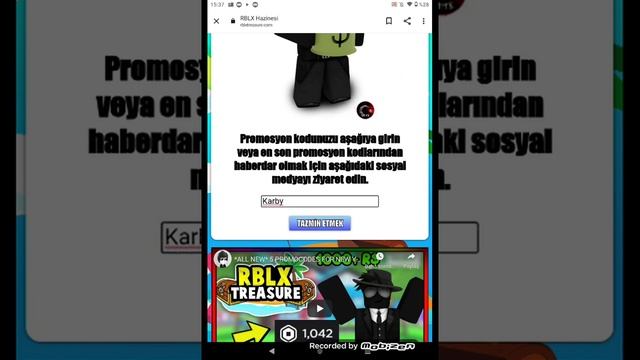 rblx TREASURE code смотреть онлайн
