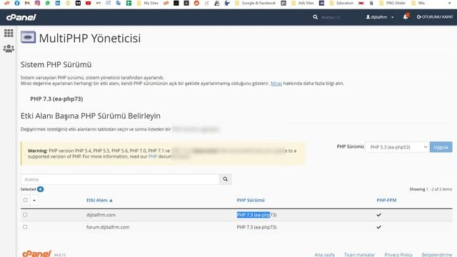 MultiPHP Aracı Kullanımı - cPanel Kullanımı Öğreniyoruz #8 смотреть онлайн
