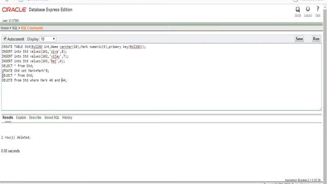 Delete table with Database management in Oracle 10g смотреть онлайн