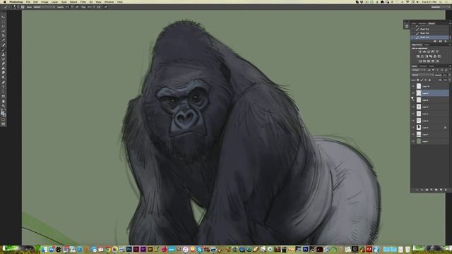 Speed Paint - Photoshop Silverback смотреть онлайн