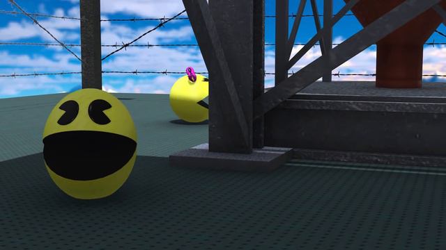 Pacman & Robot Pacman VS Two Spiky Monster Pacman !! смотреть онлайн