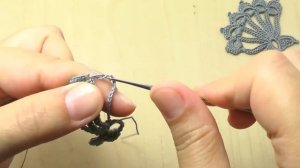 Вязание крючком мотив БУТОН ЦВЕТКА ирландское кружево  Crochet Flower Bud